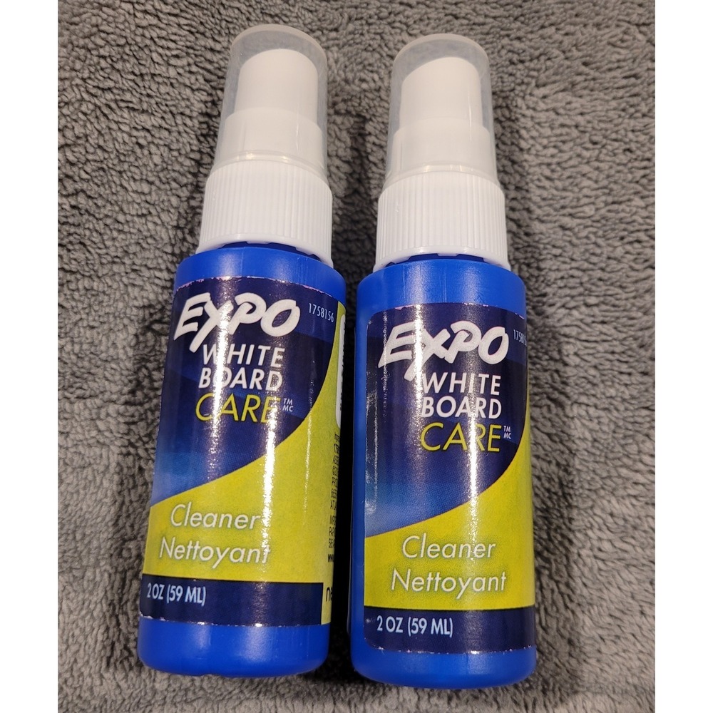 EXPO White Board Care Cleaner Spray, 2 oz Bottle (Pack of 2) With  Expo Eraser